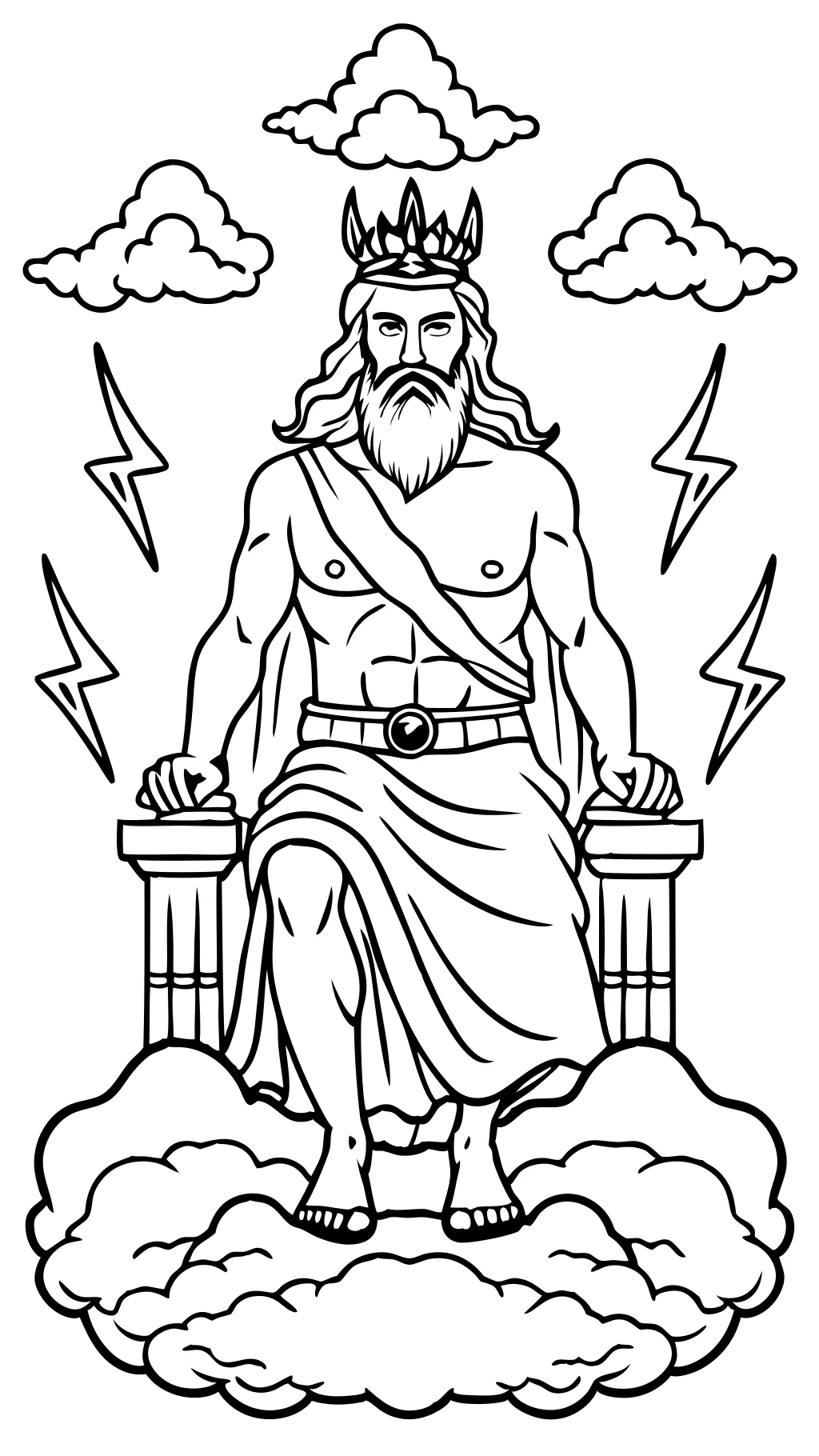 Página para colorear de Zeus